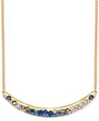 Swarovski Gold-tone Faceted Stone And Crystal Collar Necklace