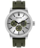 Kenneth Cole Reaction Men's Green Silicone Strap Watch 48mm 10031944