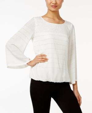 Alfani Petite Embellished Blouson Top, Only At Macy's