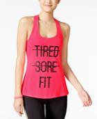Material Girl Active Juniors' Strappy-back Graphic Tank Top