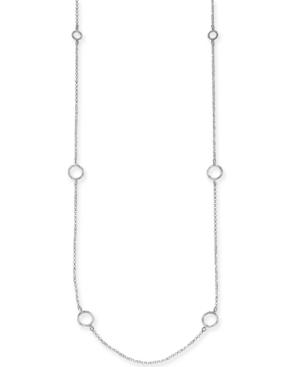 Giani Bernini Circle Station 30 Station Necklace In Sterling Silver, Created For Macy's