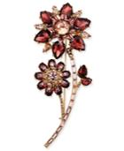 Kate Spade New York Gold-tone Trellis Blooms Large Multi-color Crystal Brooch