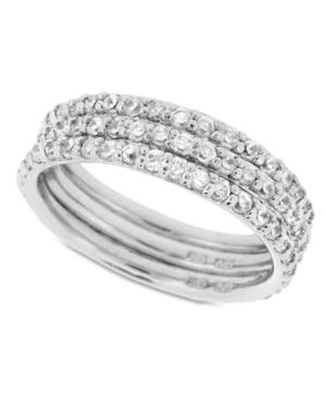 Giani Bernini Sterling Silver Ring Set, Cubic Zirconia Stackable Ring Set (2-1/5 Ct. T.w.)