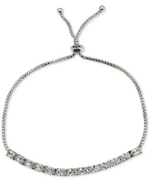 Giani Bernini Cubic Zirconia Oval Adjustable Slider Bracelet In Sterling Silver, Only At Macy's