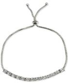 Giani Bernini Cubic Zirconia Oval Adjustable Slider Bracelet In Sterling Silver, Only At Macy's