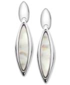 Nambe Marquise Stone Drop Earrings In Mother-of-pearl And Sterling Silver, Only At Macy's