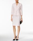 Le Suit Three-quarter-sleeve Printed Skirt Suit
