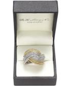 Duo By Effy Diamond Multi-row Wrap Ring (1-1/3 Ct. T.w.) In 14k White And Yellow Gold