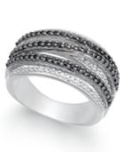 Diamond Weave-style Statement Ring (1/2 Ct. T.w.) In Sterling Silver