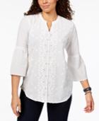 Style & Co Applique Blouse, Created For Macy's