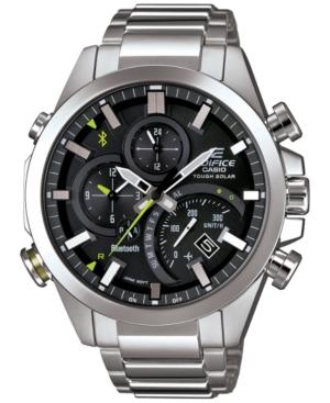G-shock Men's Solar Edifice Stainless Steel Bracelet Watch 48x52mm Eqb500d-1a