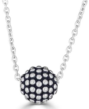 Caviar Ball 18 Pendant Necklace In Sterling Silver