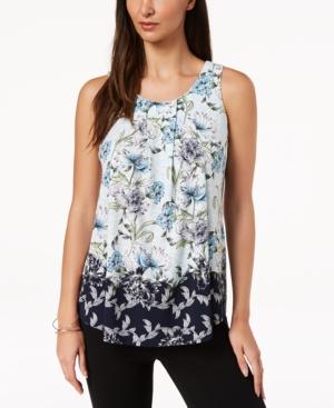 Charter Club Sleeveless Floral-print Top, Created For Macy's