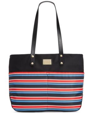 Calvin Klein Striped Nylon Tote