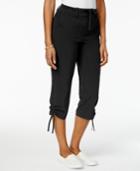 Style & Co Petite Ruched-hem Capri Pants, Created For Macy's