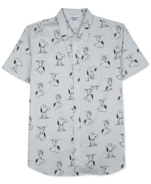 Jem Men's Snoopy Graphic-print Short-sleeve Shirt