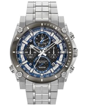 Bulova Men's Chronograph Precisionist Stainless Steel Bracelet Watch 46.5mm