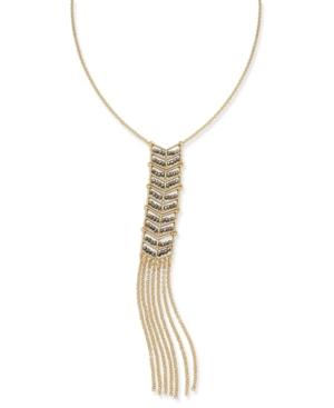 Inc International Concepts Gold-tone Stone Accent Tassel Statement Necklace, Only At Macy's