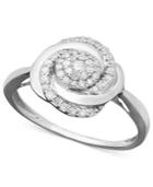 Wrapped In Love Diamond Ring, Sterling Silver Pave Diamond Ring (1/4 Ct. T.w.)