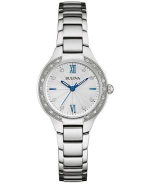 Bulova Women's Diamond (1/8 Ct. T.w.) Stainless Steel Bracelet Watch 28mm 96r208, A Macy's Exclusive Style