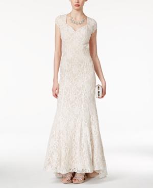 Morgan & Company Juniors' Glitter Lace Mermaid Gown