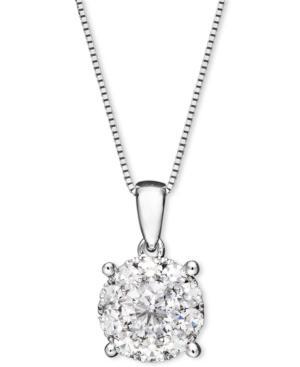 Prestige Unity Diamond Pendant In 14k White Gold (1/2 Ct. T.w.)
