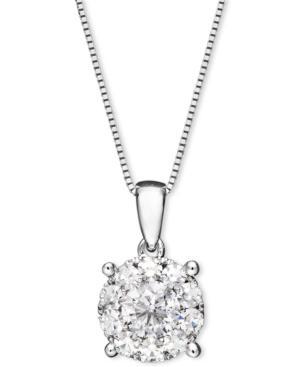 Prestige Unity Diamond Pendant In 14k White Gold (1/2 Ct. T.w.)