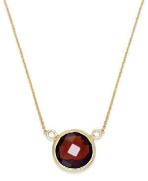 Garnet Round Pendant Necklace (2 Ct. T.w.) In 14k Gold
