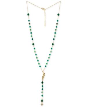 Rachel Rachel Roy Gold-tone Beaded Lariat Necklace