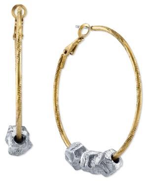 T.r.u. Two-tone Slider Hoop Earrings