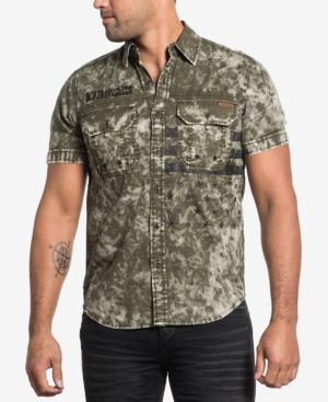 Affliction Men's Dual-pocket Camo Shirt