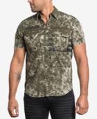 Affliction Men's Dual-pocket Camo Shirt