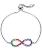 Giani Bernini Multi-color Cubic Zirconia Infinity Bracelet In Sterling Silver, Only At Macy's