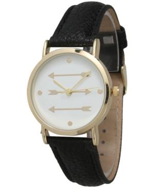 Three Arrows Leather Strap Watch