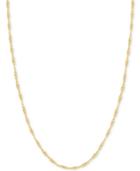 18 Singapore Chain Necklace (7/8mm) In 14k Gold