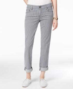 Kut From The Kloth Cuffed Railroad Stripe Boyfriend Jeans