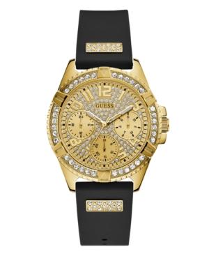 Guess Women's Black Silicone Glitz Watch 40mm