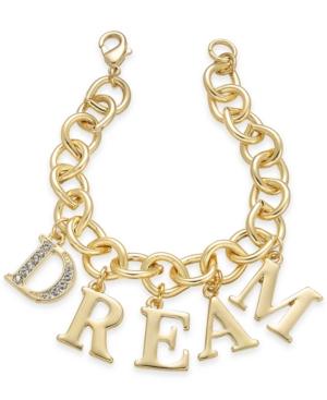 Thalia Sodi Gold-tone Pave Dream Charm Bracelet, Only At Macy's