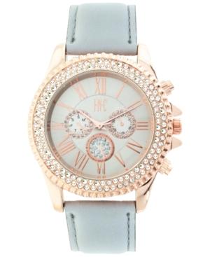 Inc International Concepts Gray Leather Strap Watch 40mm In011rggy, Only At Macy's