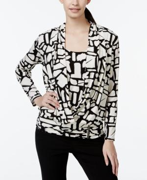Alfani Draped Side-zip Top, Only At Macy's