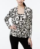 Alfani Draped Side-zip Top, Only At Macy's