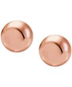 Giani Bernini Button Stud Earrings In 18k Rose Gold-plated Sterling Silver, Only At Macy's