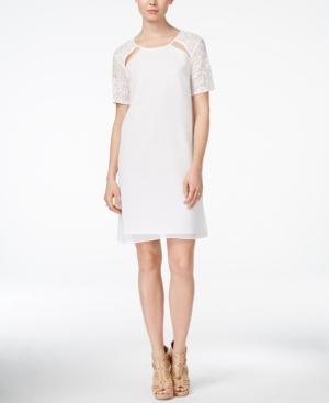 Bcbgeneration Lace-illusion Cutout Sheath Dress