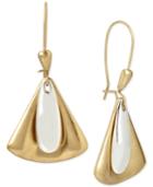 Robert Lee Morris Soho Two-tone Sculptured Drop Earrings