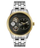 Sean John Men's Worth Silver-tone Bracelet Watch 45mm