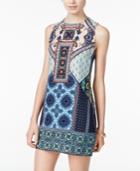 B Darlin Juniors' Multi-print Tie-back Sheath Dress