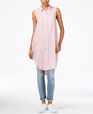 Velvet Heart Cannes Cotton High-low Striped Tunic