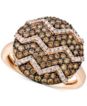 Le Vian Chocolatier Diamond Zigzag Ring (9/10 Ct. T.w.) In 14k Rose Gold