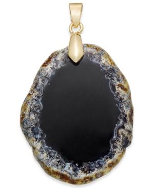 Inc International Concepts Gold-tone Dark Agate Stone Charm, Only At Macy's