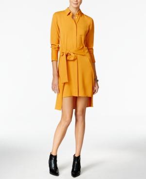 Armani Exchange Tie-belt High-low Shirt Dress